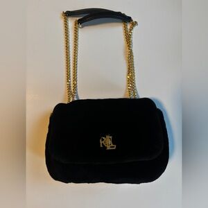 LAUREN Shearling Medium Sophee Bag with convertible crossbody satchel.